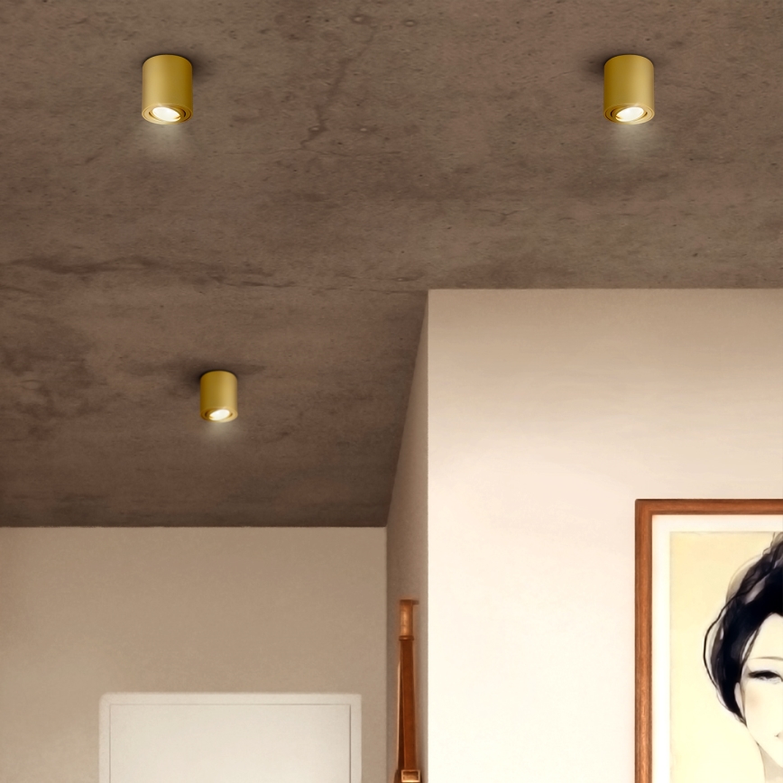 Brilagi - LED RGBW ściemnialna oprawa punktowa MIA 1xGU10/6W/230V 3000K 84x80 mm złota + zdalne sterowanie