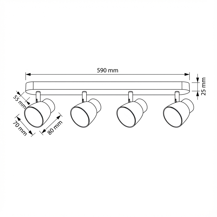Brilagi - LED RGBW ściemnialna oprawa punktowa NUGGET 4xGU10/6W/230V 2700-6500K Wi-Fi czarna/złota