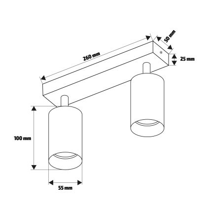 Brilagi - LED RGBW ściemnialna oprawa punktowa SELE 2xGU10/6W/230V 3000K antracyt + pilot zdalnego sterowania