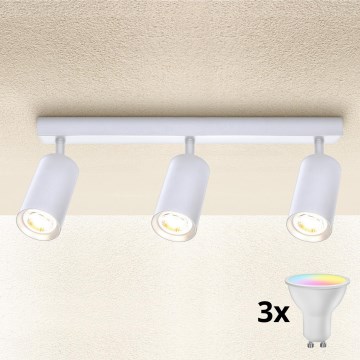 Brilagi - LED RGBW ściemnialna oprawa punktowa SELE 3xGU10/4,8W/230V 3000K biała + pilot zdalnego sterowania
