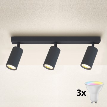Brilagi - LED RGBW ściemnialna oprawa punktowa SELE 3xGU10/6W/230V 3000K antracyt + pilot zdalnego sterowania