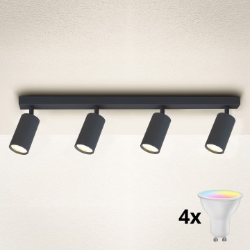 Brilagi - LED RGBW ściemnialna oprawa punktowa SELE 4xGU10/4,8W/230V 3000K antracyt + pilot zdalnego sterowania