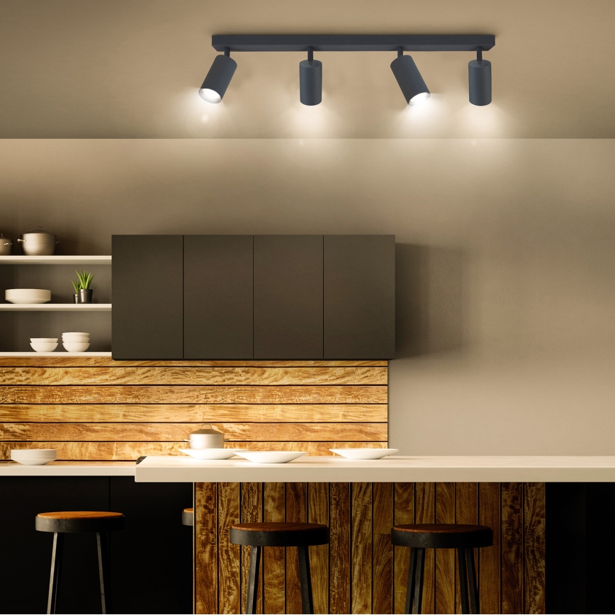 Brilagi - LED RGBW ściemnialna oprawa punktowa SELE 4xGU10/4,8W/230V 3000K antracyt + pilot zdalnego sterowania
