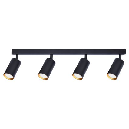 Brilagi - LED RGBW ściemnialna oprawa punktowa SELE 4xGU10/4,8W/230V 3000K czarny/złoty + pilot zdalnego sterowania