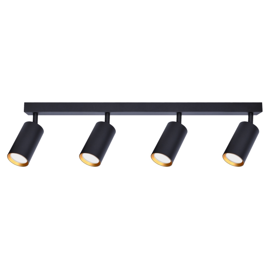 Brilagi - LED RGBW ściemnialna oprawa punktowa SELE 4xGU10/4,8W/230V 3000K czarny/złoty + pilot zdalnego sterowania