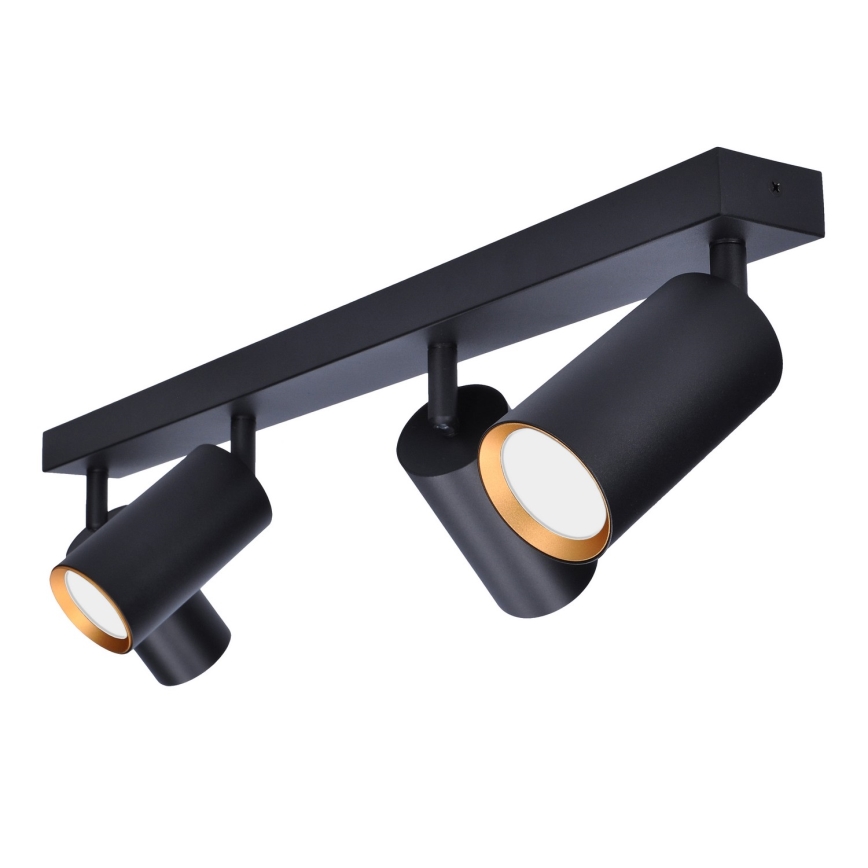 Brilagi - LED RGBW ściemnialna oprawa punktowa SELE 4xGU10/4,8W/230V 3000K czarny/złoty + pilot zdalnego sterowania
