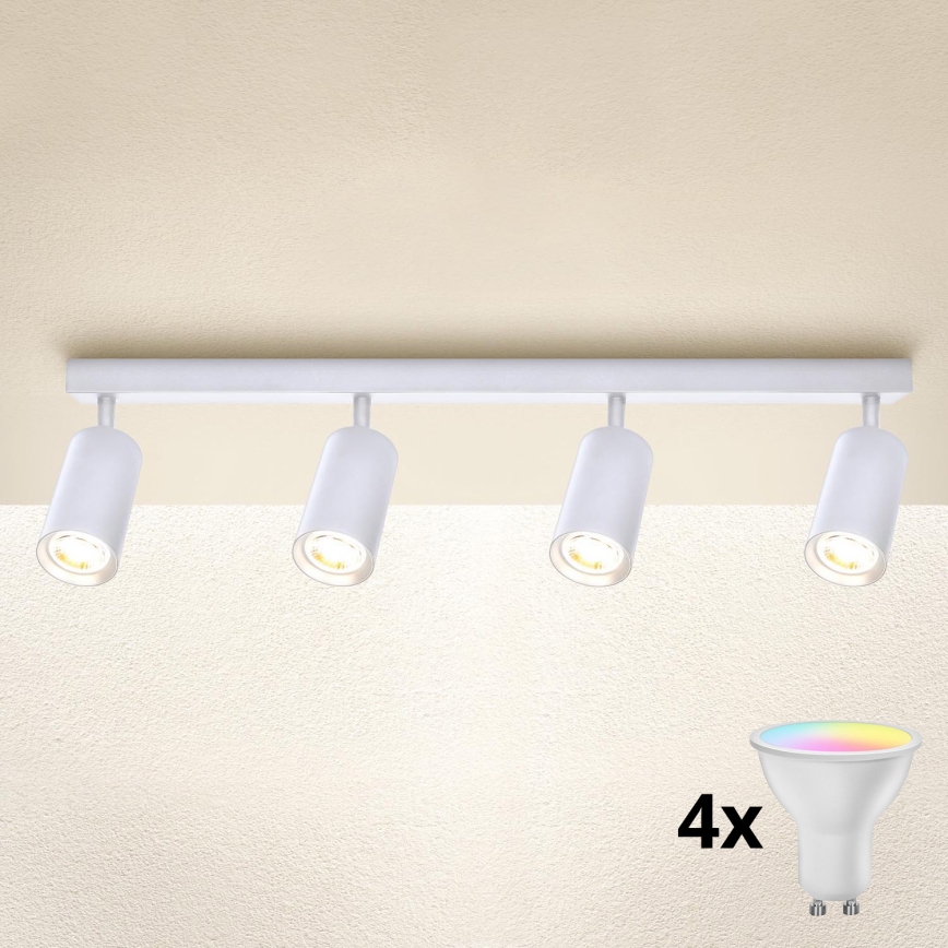 Brilagi - LED RGBW ściemnialna oprawa punktowa SELE 4xGU10/6,5W/230V 2700-6500K biała