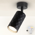 Brilagi - LED RGBW ściemnialna oprawa punktowa SELE DIAMANT 1xGU10/4,8W/230V 3000K czarna + pilot zdalnego sterowania