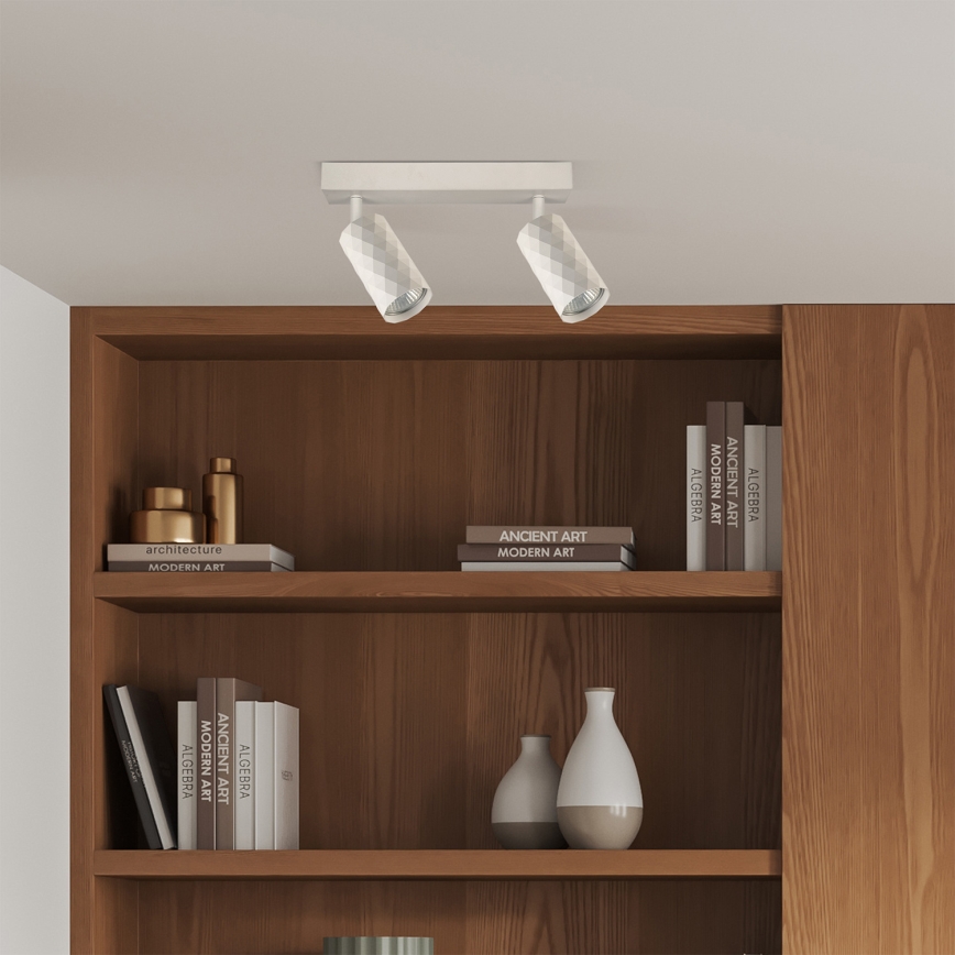 Brilagi - LED RGBW Ściemnialna oprawa punktowa SELE DIAMANT 2xGU10/6,5W/230V 2700-6500K Wi-Fi biała