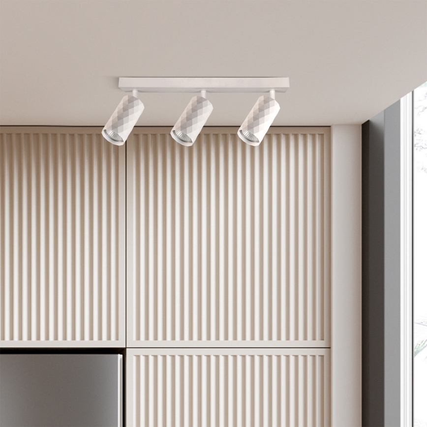 Brilagi - LED RGBW Ściemnialna oprawa punktowa SELE DIAMANT 3xGU10/6,5W/230V 2700-6500K Wi-Fi biała