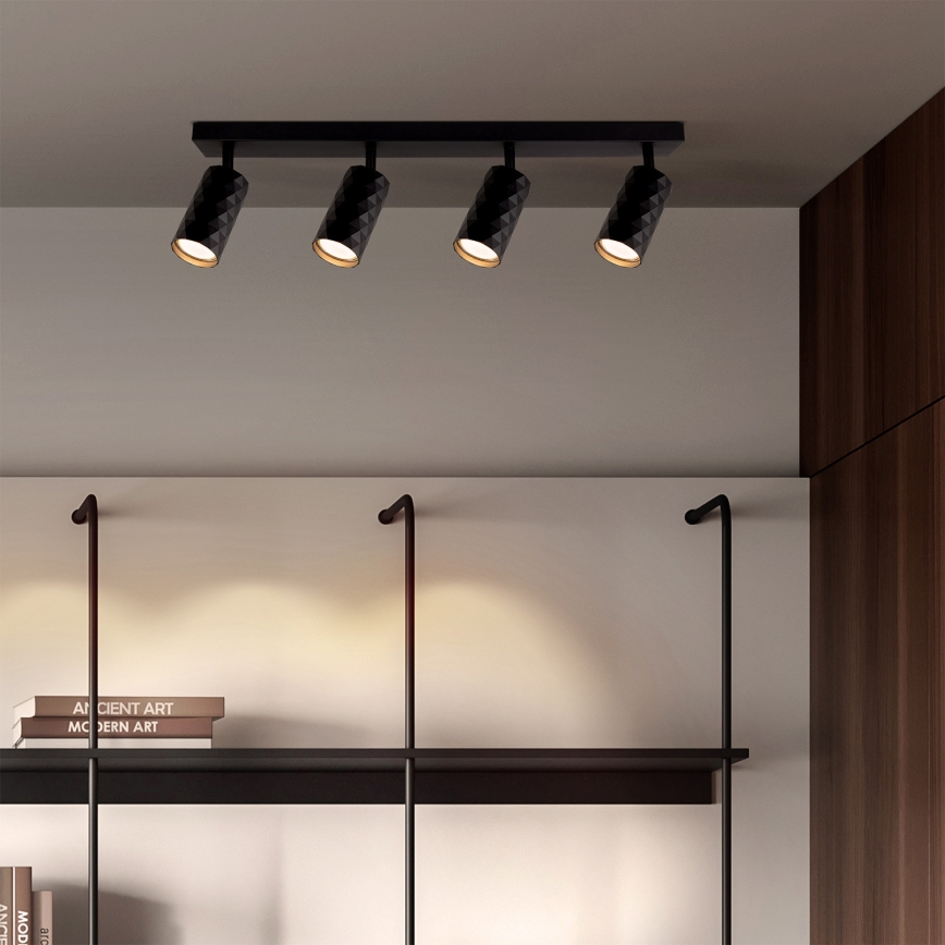 Brilagi - LED RGBW ściemnialna oprawa punktowa SELE DIAMANT 4xGU10/6,5W/230V 2700-6500K Wi-Fi czarna