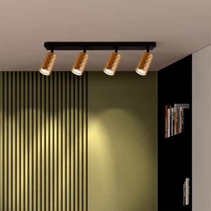 Brilagi - LED RGBW ściemnialna oprawa punktowa SELE DIAMANT 4xGU10/6,5W/230V 2700-6500K Wi-Fi złota