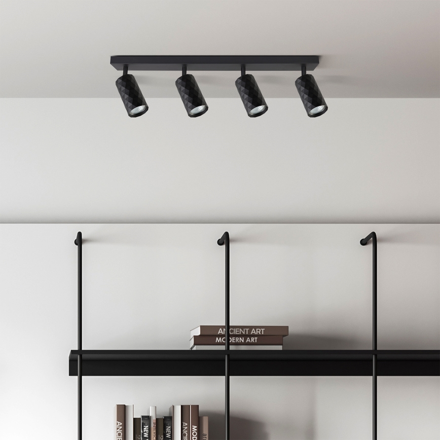 Brilagi - LED RGBW Ściemnialna oprawa punktowa SELE DIAMANT 4xGU10/6W/230V 3000K czarna + pilot zdalnego sterowania