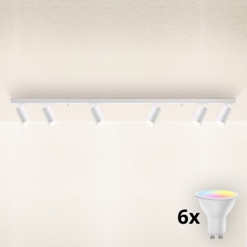 Brilagi - LED RGBW ściemnialna oprawa punktowa SELE DIAMANT 6xGU10/6,5W/230V 2700-6500K Wi-Fi biała