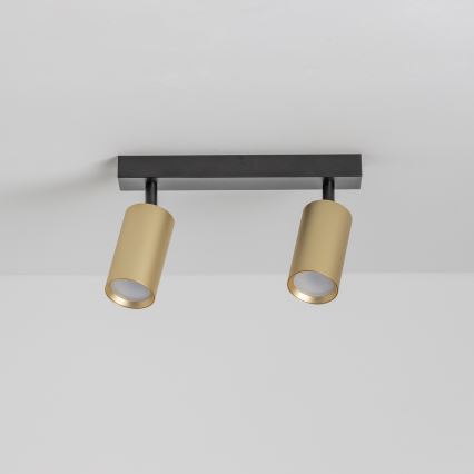 Brilagi - LED RGBW ściemnialna oprawa punktowa SELE GOLDEN 2xGU10/4,8W/230V 3000K czarny/złoty + pilot zdalnego sterowania