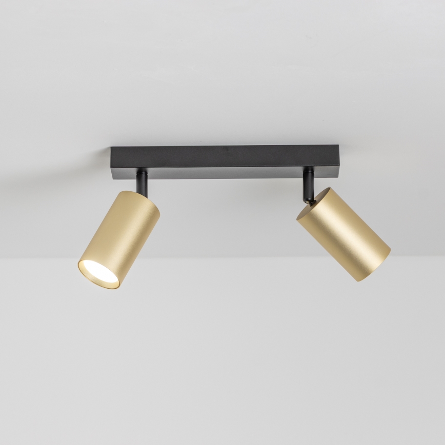 Brilagi - LED RGBW ściemnialna oprawa punktowa SELE GOLDEN 2xGU10/4,8W/230V 3000K czarny/złoty + pilot zdalnego sterowania
