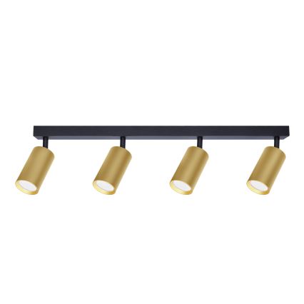 Brilagi - LED RGBW ściemnialna oprawa punktowa SELE GOLDEN 4xGU10/4,8W/230V 3000K czarna/złota + pilot zdalnego sterowania