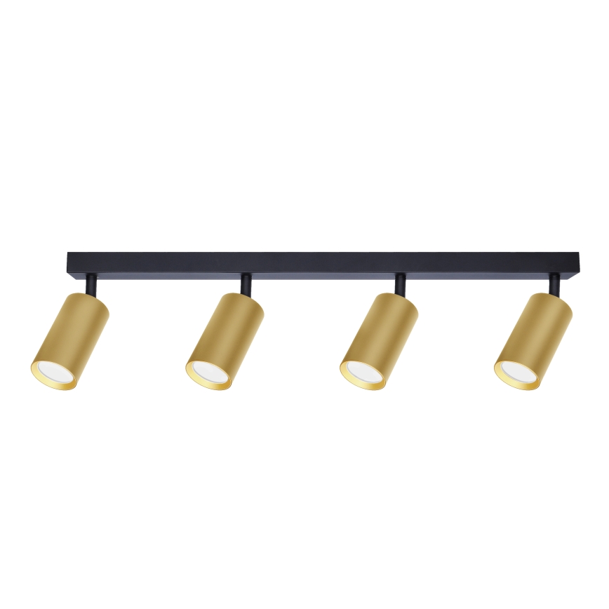 Brilagi - LED RGBW ściemnialna oprawa punktowa SELE GOLDEN 4xGU10/4,8W/230V 3000K czarna/złota + pilot zdalnego sterowania