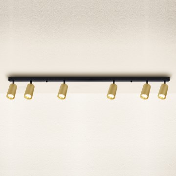 Brilagi - LED RGBW ściemnialna oprawa punktowa SELE GOLDEN 6xGU10/6,5W/230V 2700-6500K czarna/złota