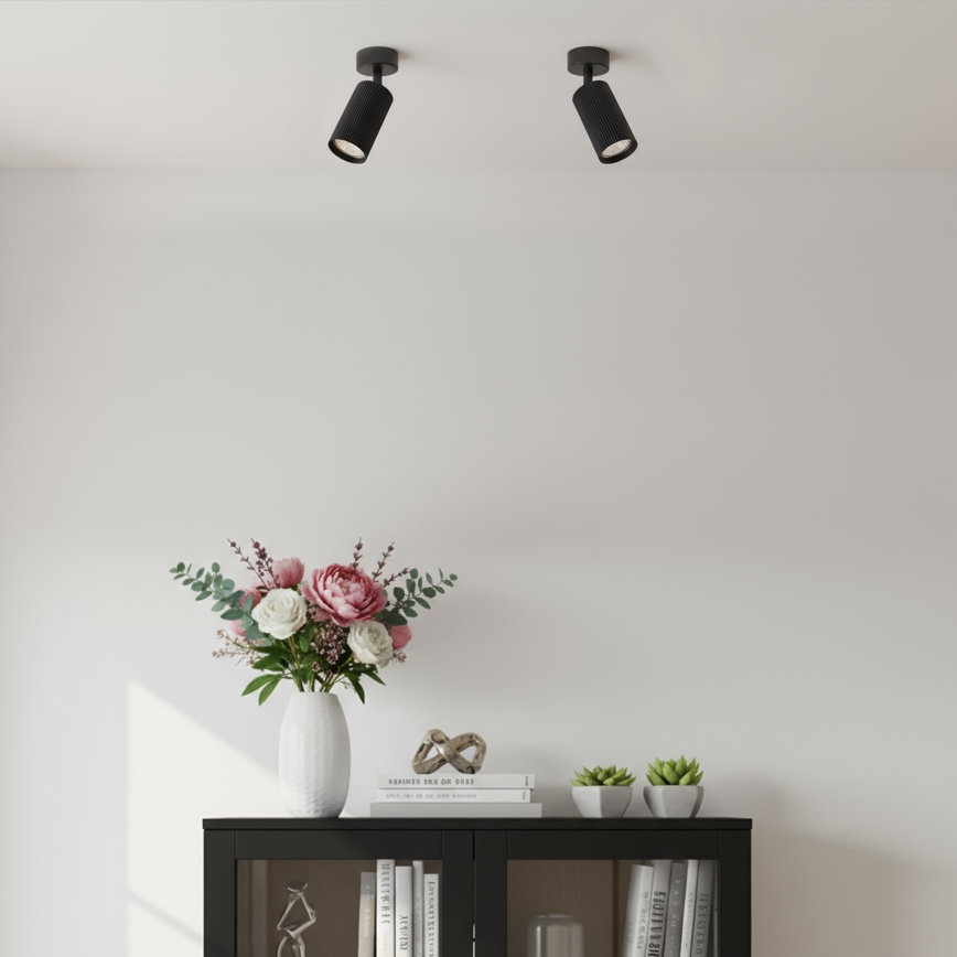 Brilagi - LED RGBW ściemnialna oprawa punktowa SELE MODERN 1xGU10/4,8W/230V 3000K czarna + zdalne sterowanie