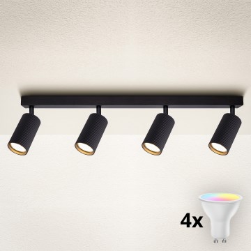 Brilagi - LED RGBW ściemnialna oprawa punktowa SELE MODERN 4xGU10/6,5W/230V 2700-6500K Wi-Fi czarna