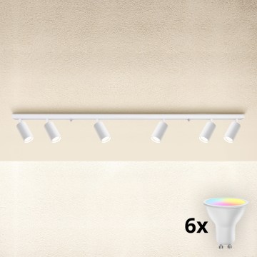 Brilagi - LED RGBW ściemnialna oprawa punktowa SELE MODERN 6xGU10/6,5W/230V 2700-6500K Wi-Fi biała