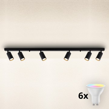 Brilagi - LED RGBW ściemnialna oprawa punktowa SELE MODERN 6xGU10/6,5W/230V 2700-6500K Wi-Fi czarna