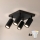 Brilagi - LED RGBW ściemnialna oprawa punktowa SELE SQUARE 4xGU10/6,5W/230V 2700-6500K czarna