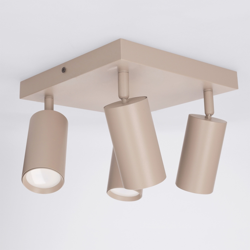 Brilagi - LED RGBW ściemnialna oprawa punktowa SELE SQUARE 4xGU10/6,5W/230V 2700-6500K beżowa