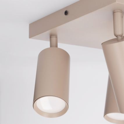 Brilagi - LED RGBW ściemnialna oprawa punktowa SELE SQUARE 4xGU10/6,5W/230V 2700-6500K beżowa