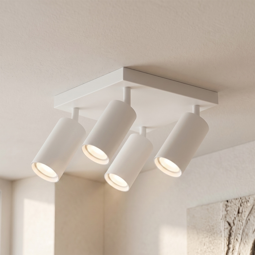 Brilagi - LED RGBW ściemnialny spot sufitowy SELE SQUARE 4xGU10/6,5W/230V 2700-6500K biały