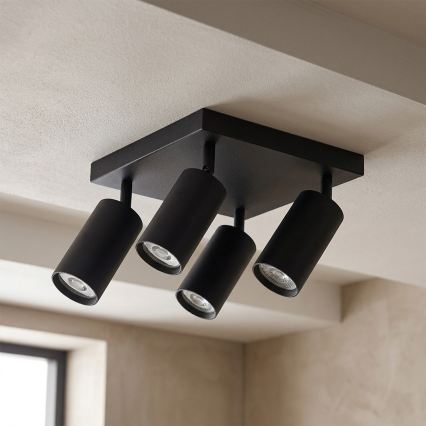 Brilagi - LED RGBW ściemnialna oprawa punktowa SELE SQUARE 4xGU10/6,5W/230V 2700-6500K czarna