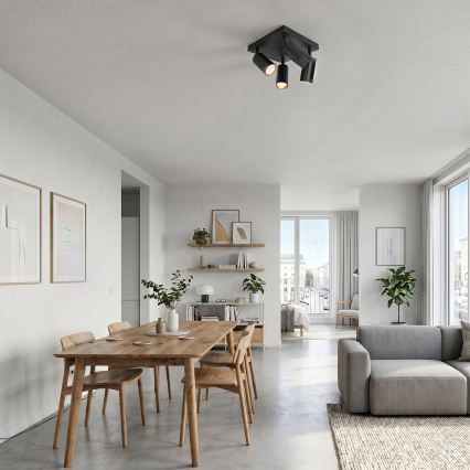 Brilagi - LED RGBW Ściemnialna oprawa punktowa SELE SQUARE 4xGU10/6,5W/230V 2700-6500K czarna/złota