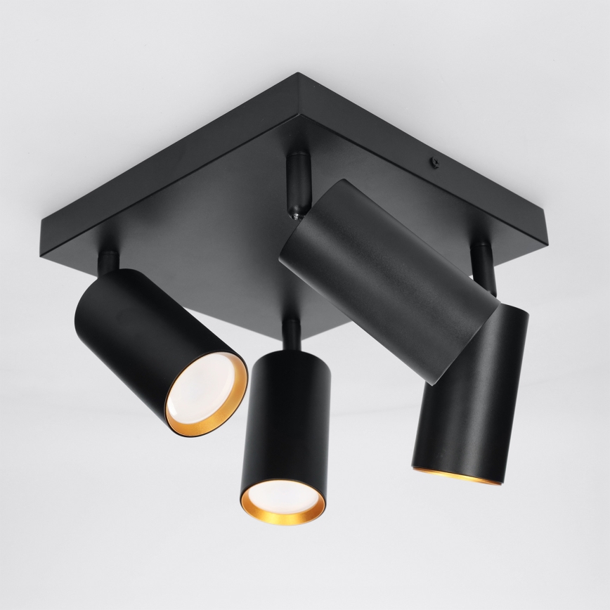 Brilagi - LED RGBW Ściemnialna oprawa punktowa SELE SQUARE 4xGU10/6,5W/230V 2700-6500K czarna/złota