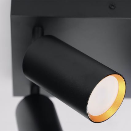 Brilagi - LED RGBW Ściemnialna oprawa punktowa SELE SQUARE 4xGU10/6,5W/230V 2700-6500K czarna/złota