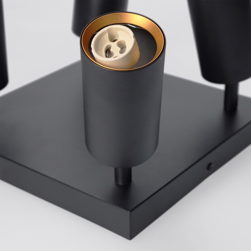 Brilagi - LED RGBW Ściemnialna oprawa punktowa SELE SQUARE 4xGU10/6,5W/230V 2700-6500K czarna/złota