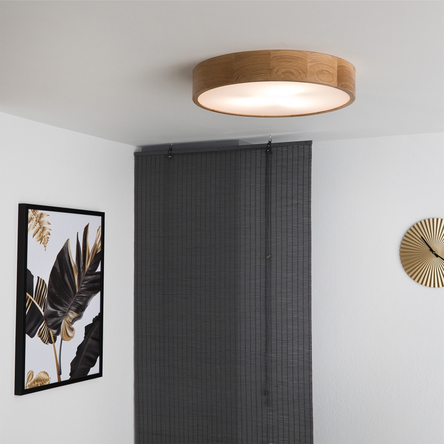 Brilagi - LED RGBW Ściemnialna oprawa sufitowa CARVALHO 3xE27/9W/230V 2700-6500K Wi-Fi dąb śr. 47,5 cm