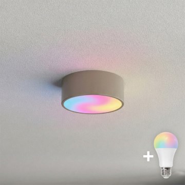 BRILAGI - LED RGBW ściemnialna oprawa sufitowa CLARE 1xE27/12W/230V 2700-6500 K śr. 20 cm beżowa