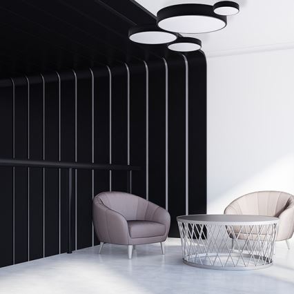 Brilagi - LED RGBW ściemnialna oprawa sufitowa CLARE 4xE27/9W/230V 2700-6500K śr. 50 cm Wi-Fi czarna