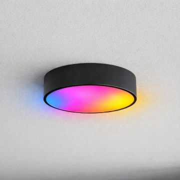 Brilagi - LED RGBW ściemnialna oprawa sufitowa do łazienki CLARE 2xE27/9W/230V 2700-6500K Ø 30 cm IP54 Wi-Fi czarna