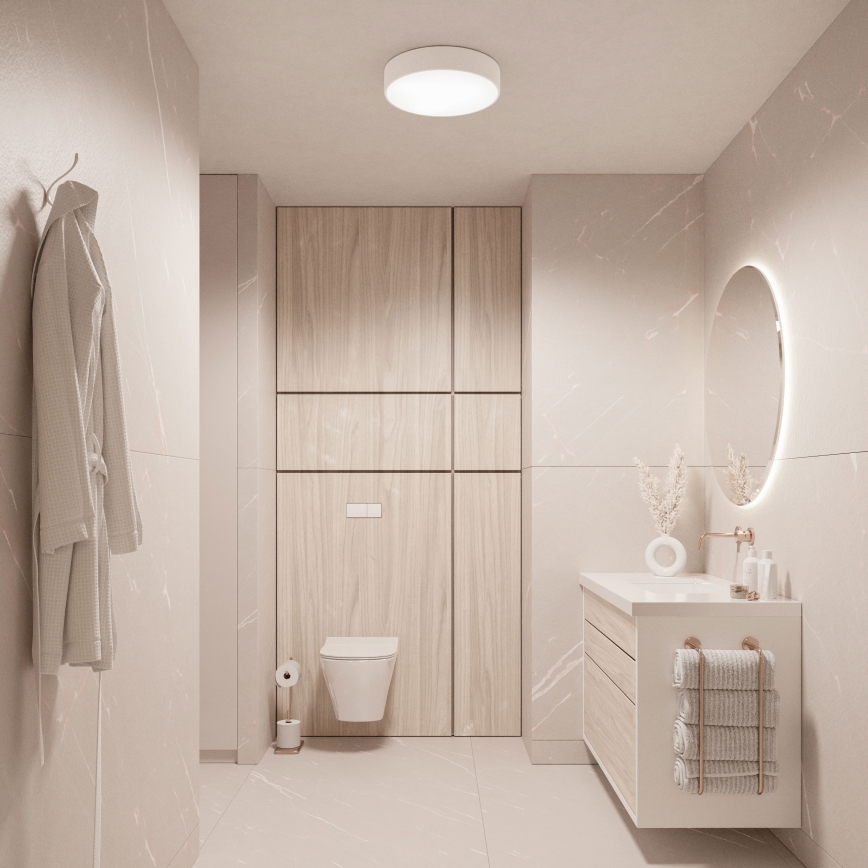 BRILAGI - LED RGBW ściemnialna lampa sufitowa do łazienki CLARE 2xE27/12W/230V 2700-6500K śr. 30 cm IP54 biała