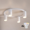 Brilagi - LED RGBW ściemnialna oprawa sufitowa SELE 4xGU10/6,5W/230V 2700-6500K biała