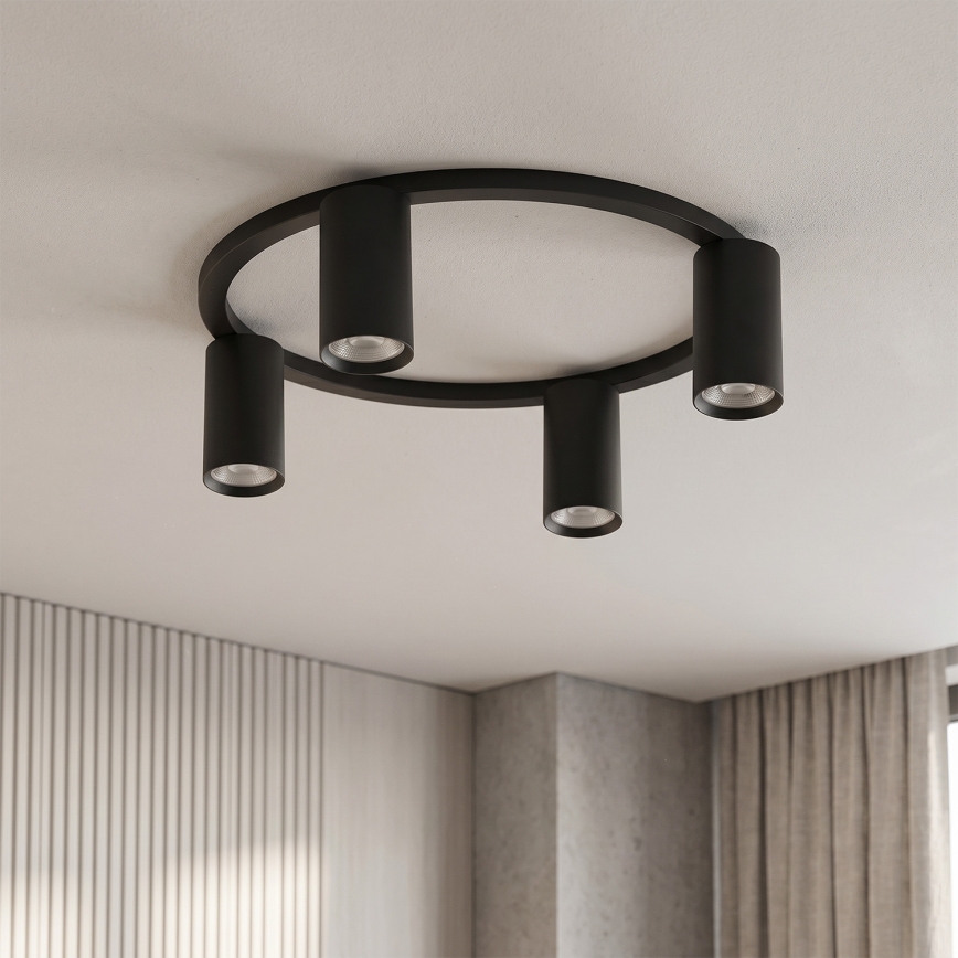 Brilagi - LED RGBW ściemnialna oprawa sufitowa SELE 4xGU10/6,5W/230V 2700-6500K czarna
