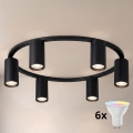 Brilagi - LED RGBW ściemnialna oprawa sufitowa SELE 6xGU10/6,5W/230V 2700-6500K czarna + pilot zdalnego sterowania