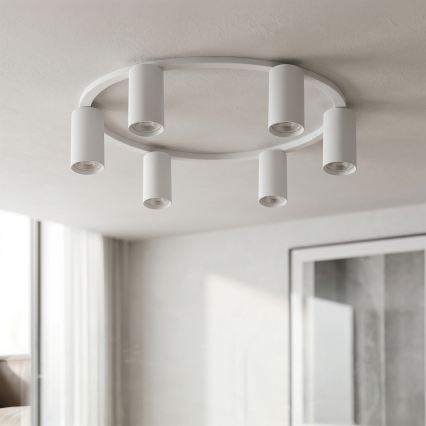 Brilagi - LED RGBW ściemnialna oprawa sufitowa SELE 6xGU10/6,5W/230V 2700-6500K biała + pilot zdalnego sterowania