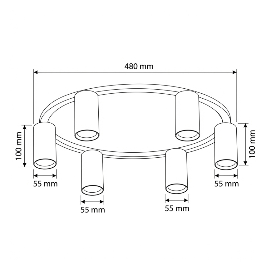 Brilagi - LED RGBW ściemnialna oprawa sufitowa SELE 6xGU10/6,5W/230V 2700-6500K biała + pilot zdalnego sterowania