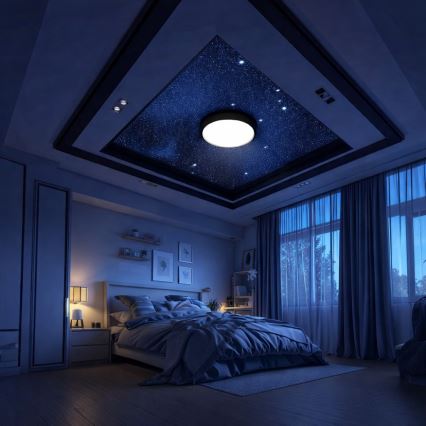 Brilagi - LED RGBW ściemnialna oprawa sufitowa VIBE LED/36W/230V 3000–6500K śr. 40 cm czarna + pilot zdalnego sterowania