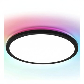 Brilagi - LED RGBW ściemnialna oprawa sufitowa VIBE LED/36W/230V 3000–6500K śr. 40 cm czarna + pilot zdalnego sterowania