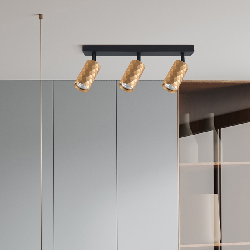 Brilagi - LED RGBW ściemnialna oprawa punktowa SELE DIAMANT 3xGU10/6,5W/230V 2700-6500K Wi-Fi złota