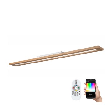 Brilagi - LED RGBW Ściemnialny panel WOODY FRAME LED/34W/230V 11,5x123 cm 2700-6500K dąb + zdalne sterowanie
